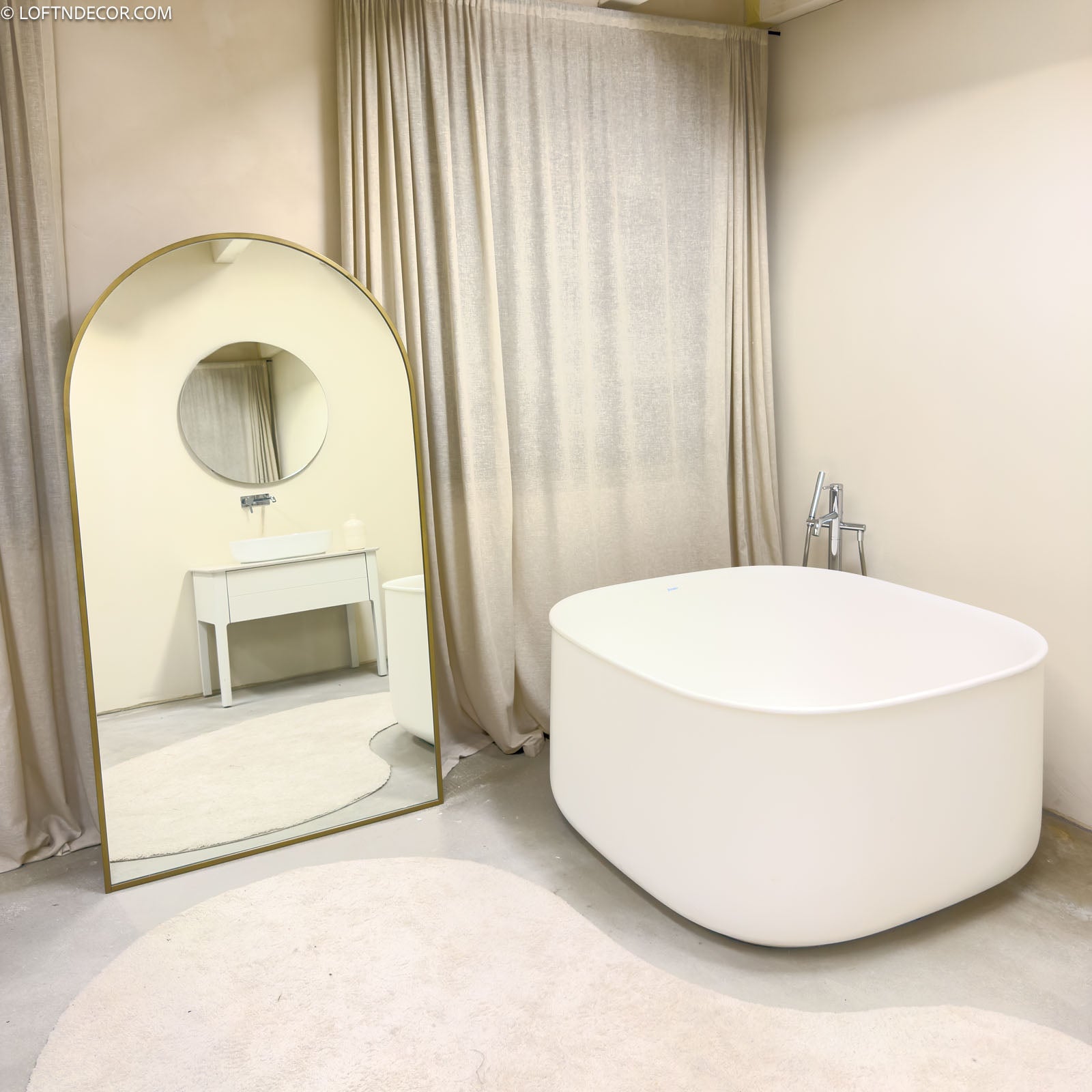 180x100 Ovale spiegel brons - LoftnDecor