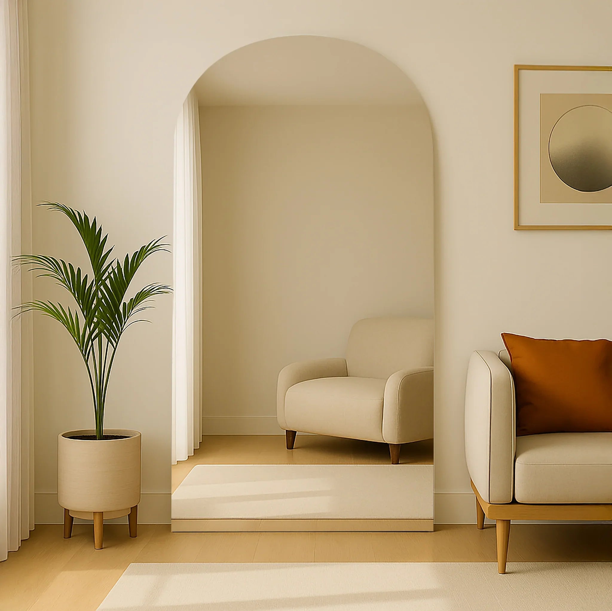 Ovale Spiegel Breed 180X100CM - Loft n Decor