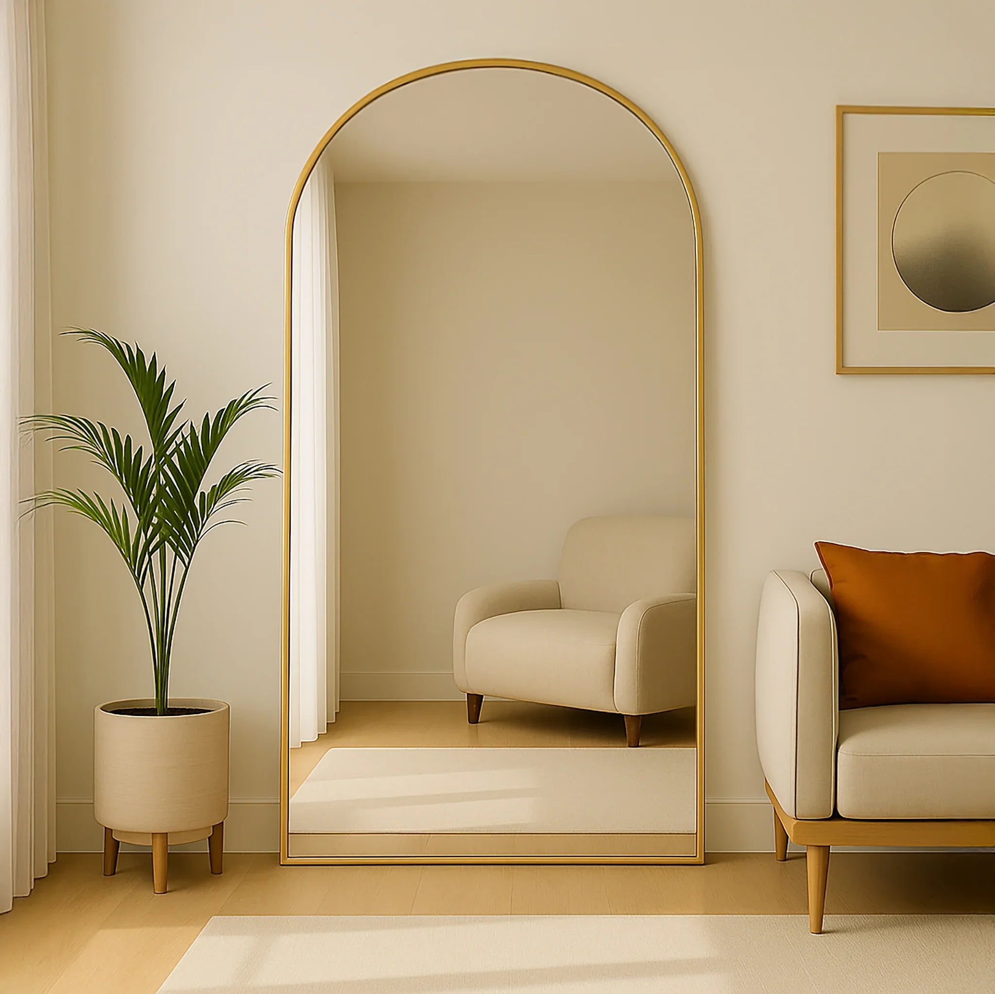 Ovale Spiegel Breed 180X100CM - Loft n Decor