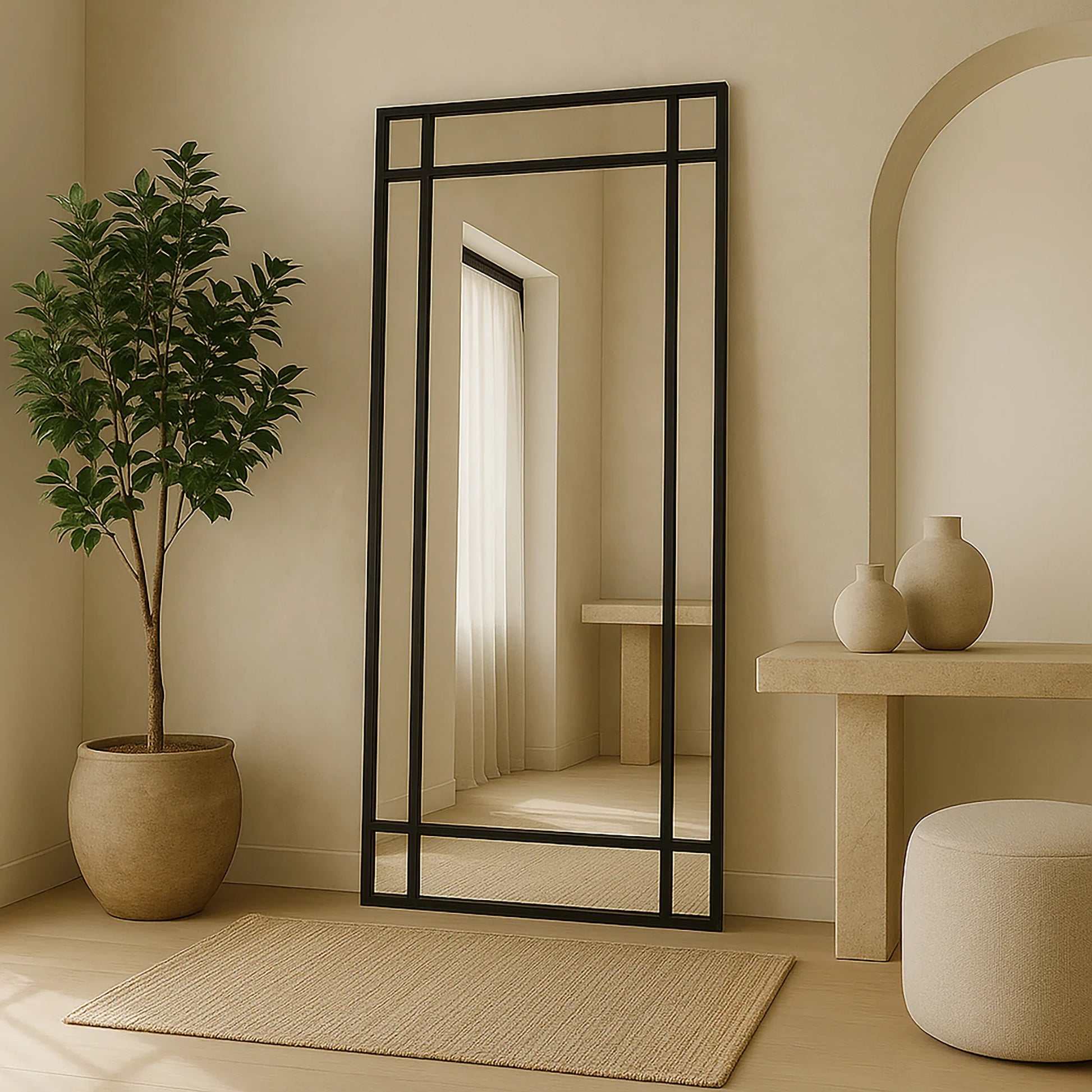 Rechte Spiegel Ruitjes 180X100CM - Loft n Decor